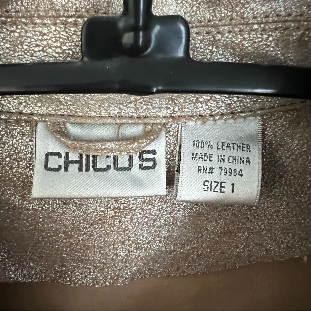 Chico's Shimmering Gold Zip Jacket - Picture 5 of 6